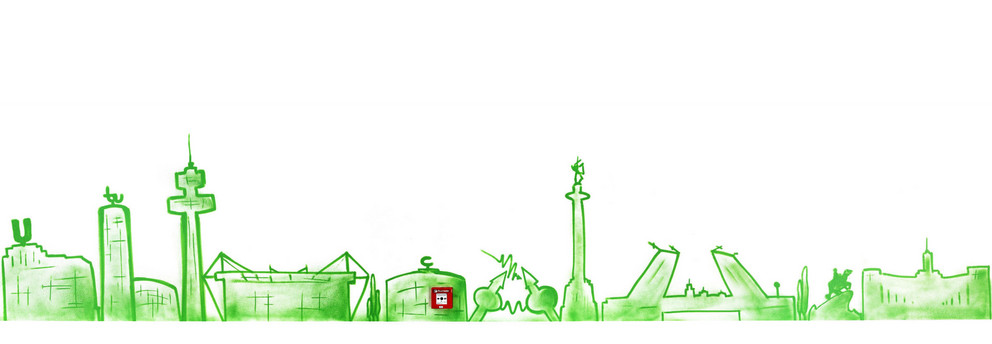 Graffito of the Joined St. Petersburg and Dortmund Skyline The graffito that refurbishes our laboratory floor. It shows the skylines of St. Petersburg and Dortmund enframing the logo of the TRR 160 in the middle.